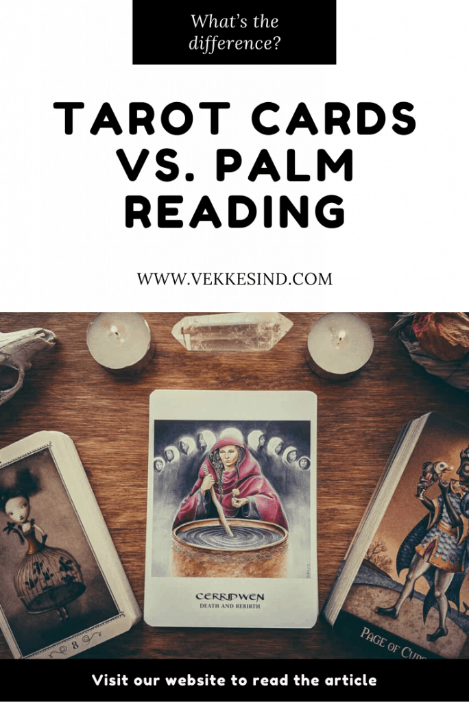 Comparing tarot card spreads with palmistry's hand reading system