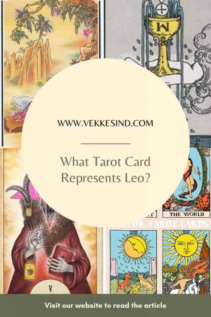 Leo tarot cards including Strength and the wands suit