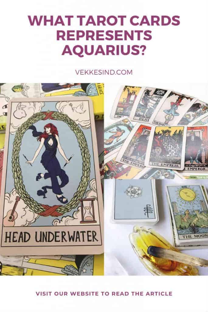 The Star tarot card, the Major Arcana card for Aquarius, depicting a woman pouring water under a bright eight-pointed star