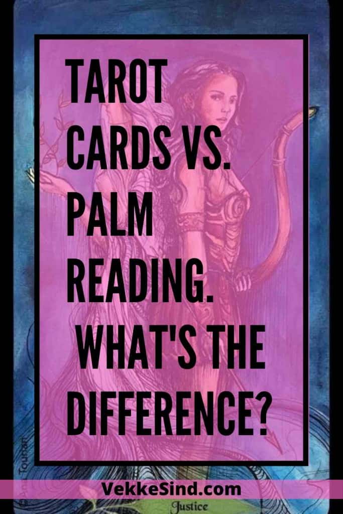 A tarot reading in progress, illustrating how cards are laid out in a spread