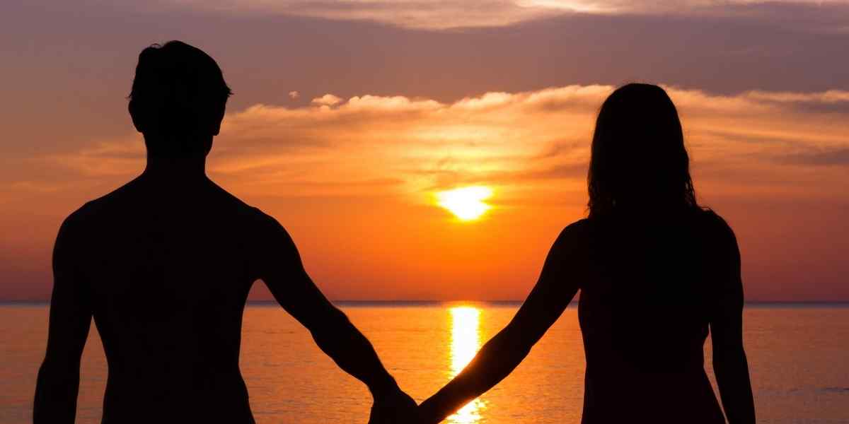 Tarot spread with lovers card imagery