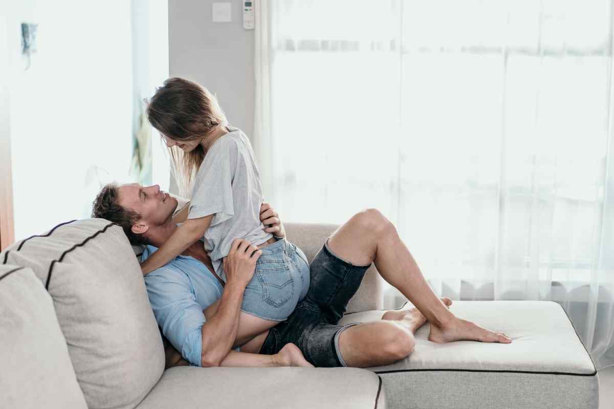 A couple sharing unhurried, real intimacy