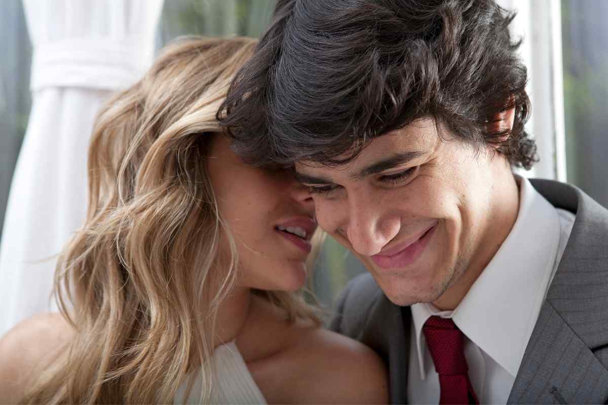 A couple sharing an emotionally present, deeply connected conversation