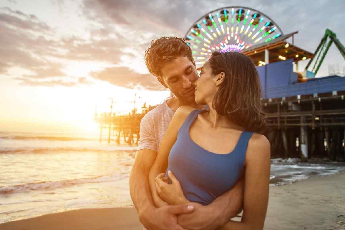 A couple enjoying an active outdoor adventure together