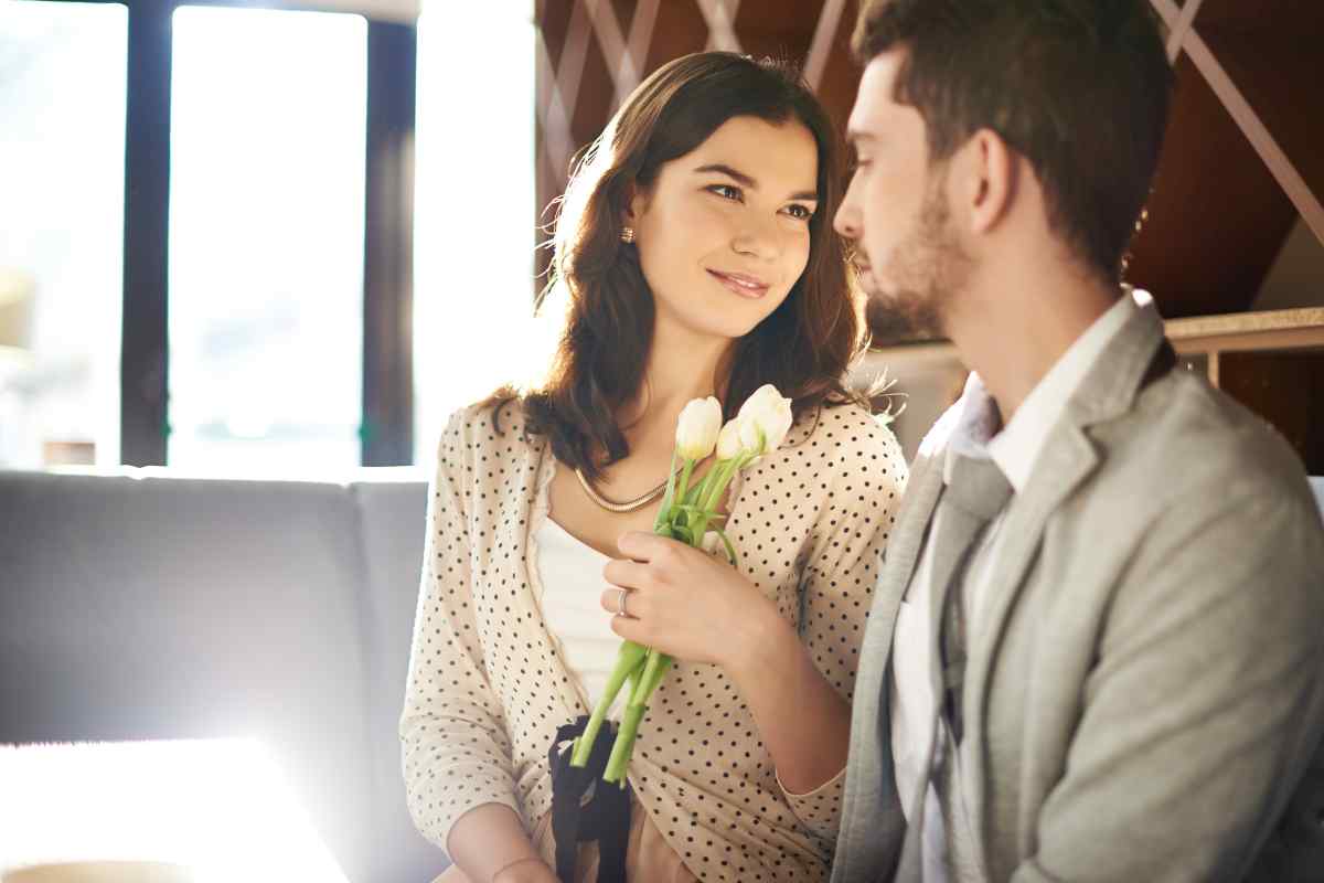 Woman having an honest dating conversation about seeing other people