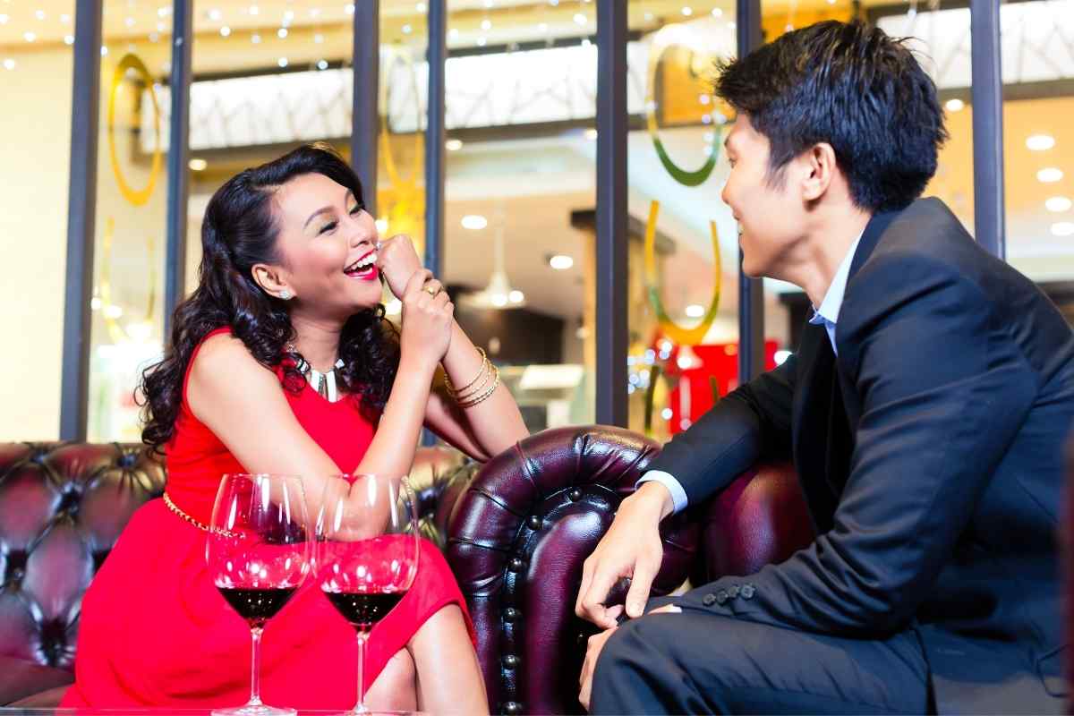 A couple in a relaxed, harmonious moment together