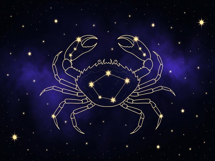 The Cancer zodiac constellation, the sign linked to The High Priestess
