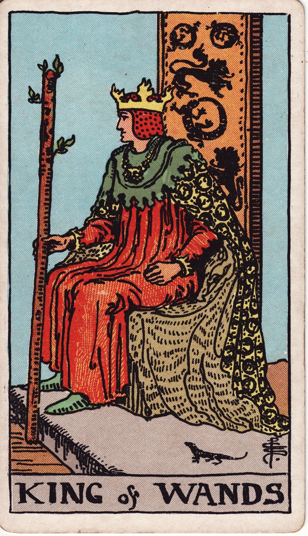 The King of Wands card in the Rider-Waite-Smith tarot deck